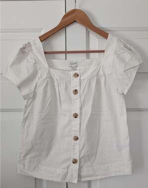 J. Crew Factory White Cotton Top